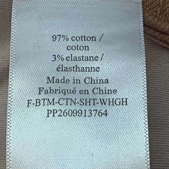 Everlane Shorts Size 2 Brown Distressed Cotton Twill Stretch High Rise Brown - Picture 6 of 6